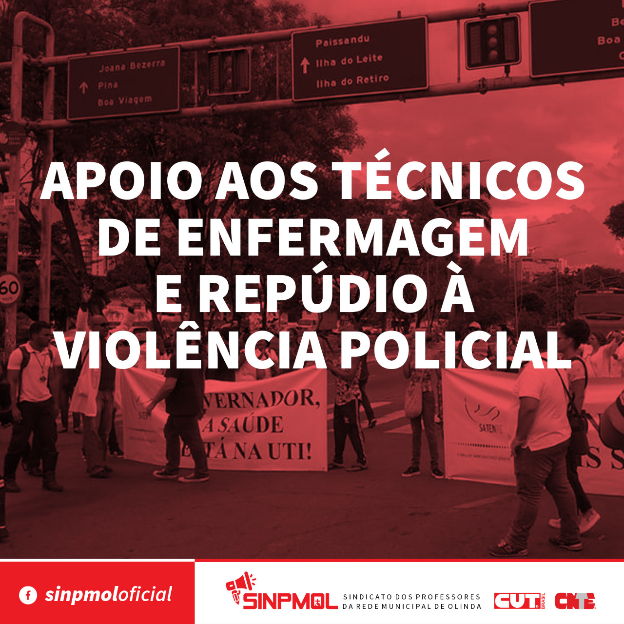 Nota de apoio aos técnicos de Enfermagem e repúdio à violência policial