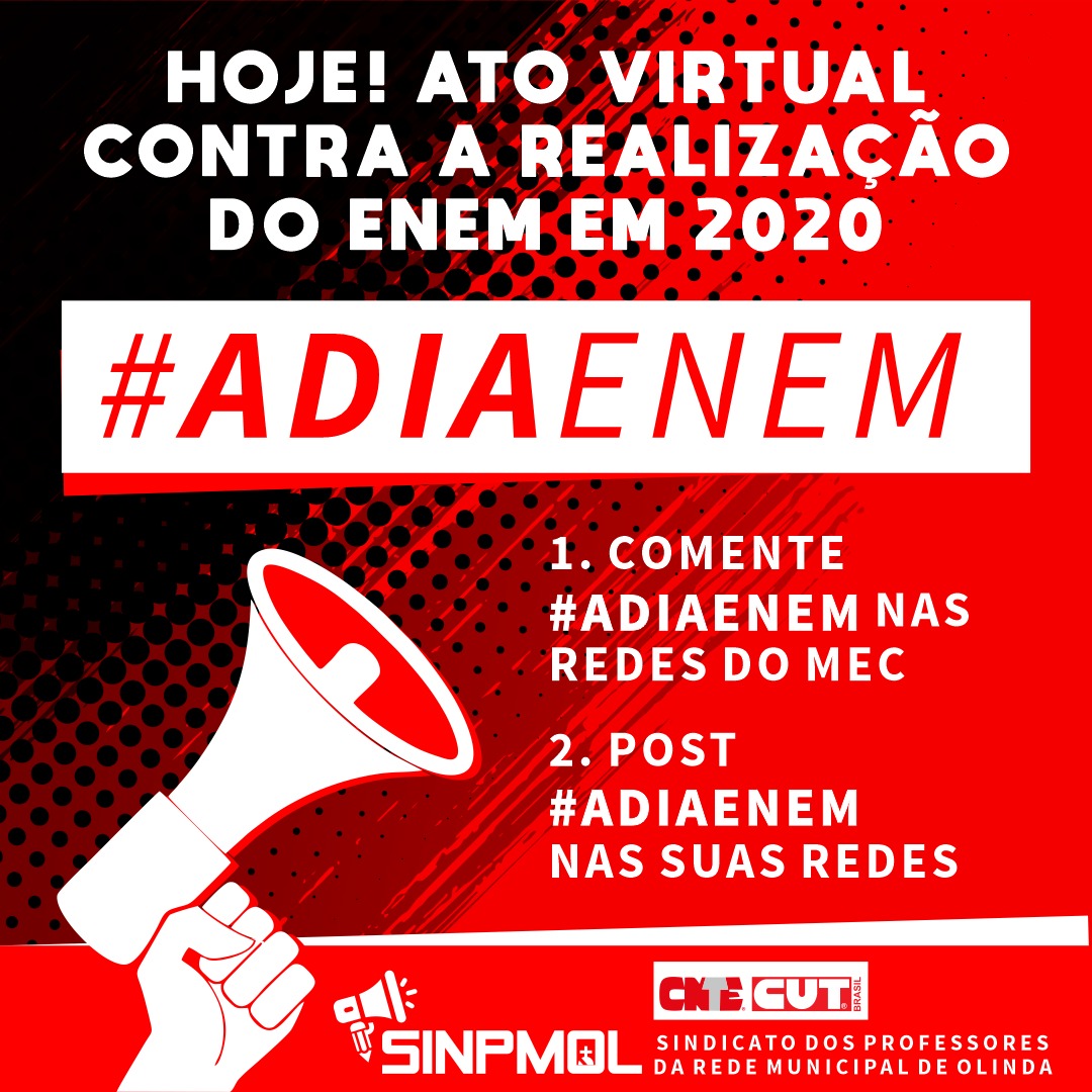 📢 Tsunami da Educação pelo adiamento do Enem!