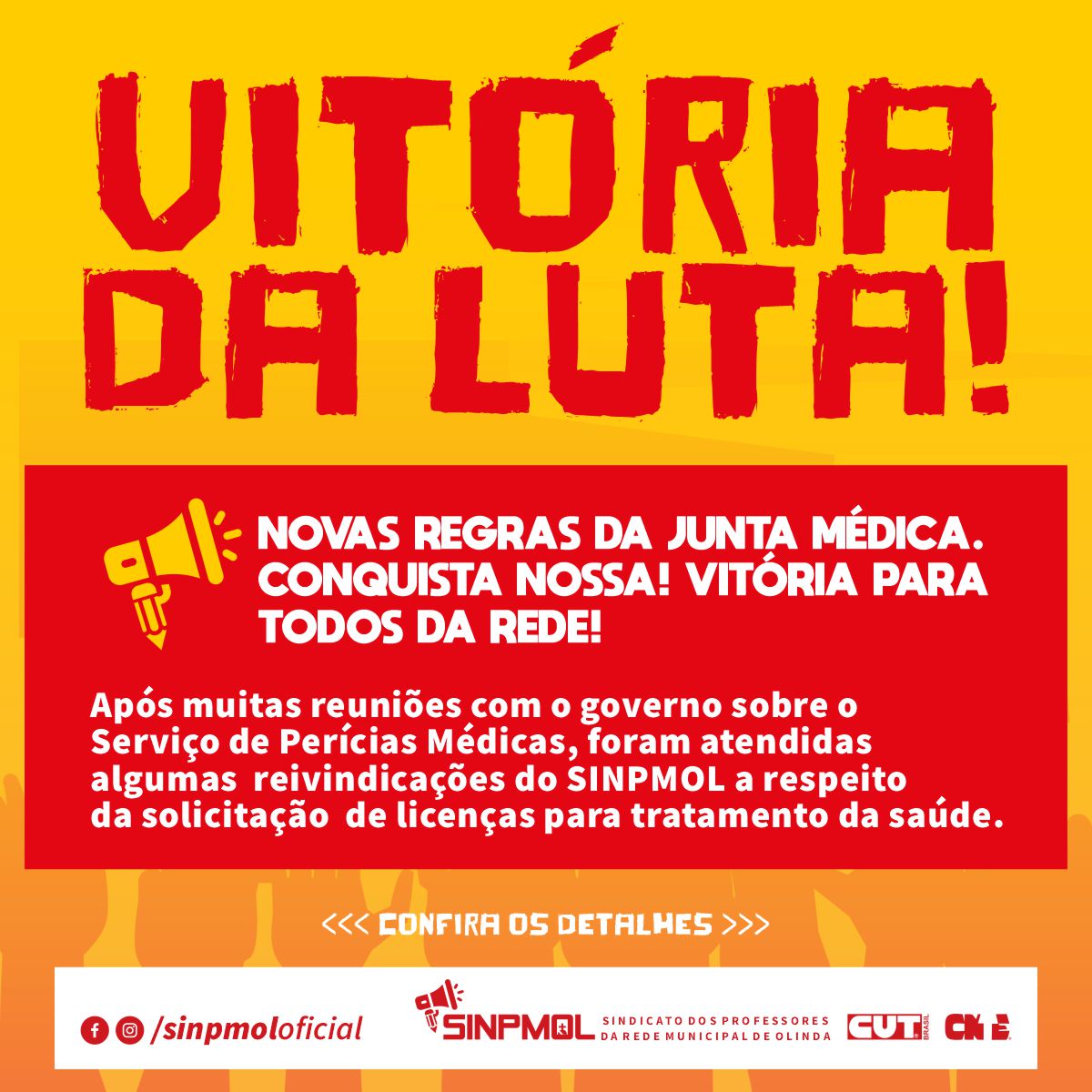 Vitória da luta – Novas Regras da Junta Médica!