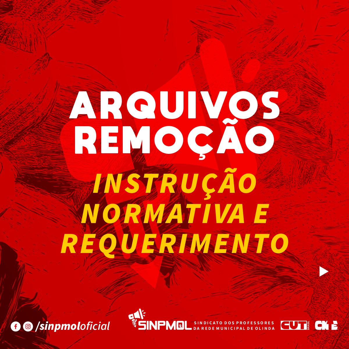 Material para pedidos de remoção